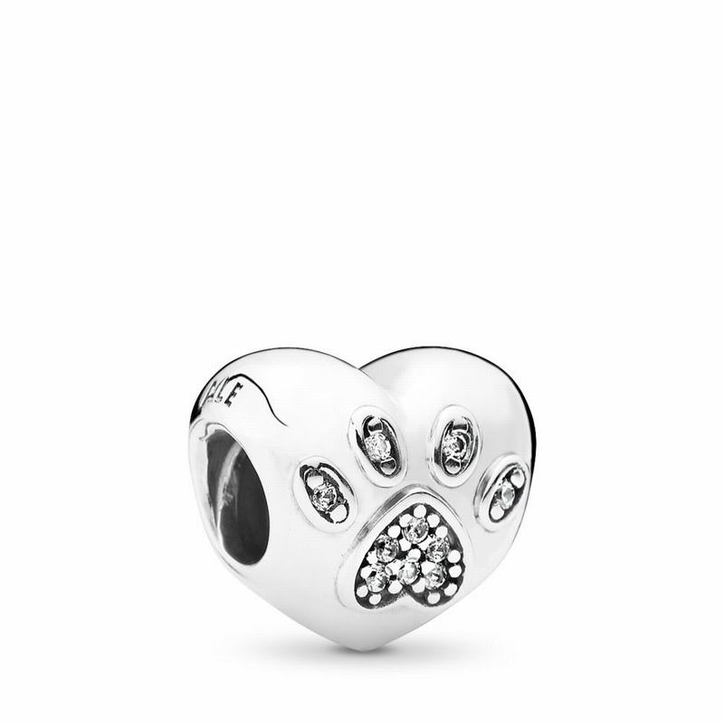 Pandora I Love My Pet Charm - Sterling Silver/Cubic Zirconia - Canada | JQ4182WQ